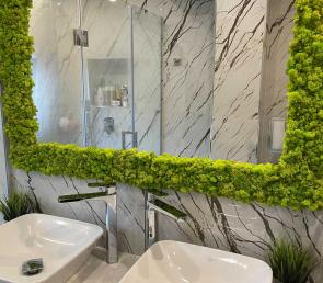 MOSS frame in the bathroom